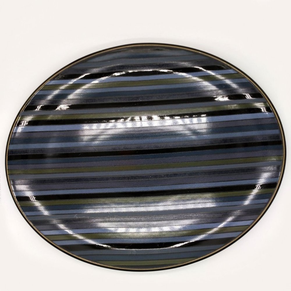 Denby Jet Stripes Large Oval Platter
